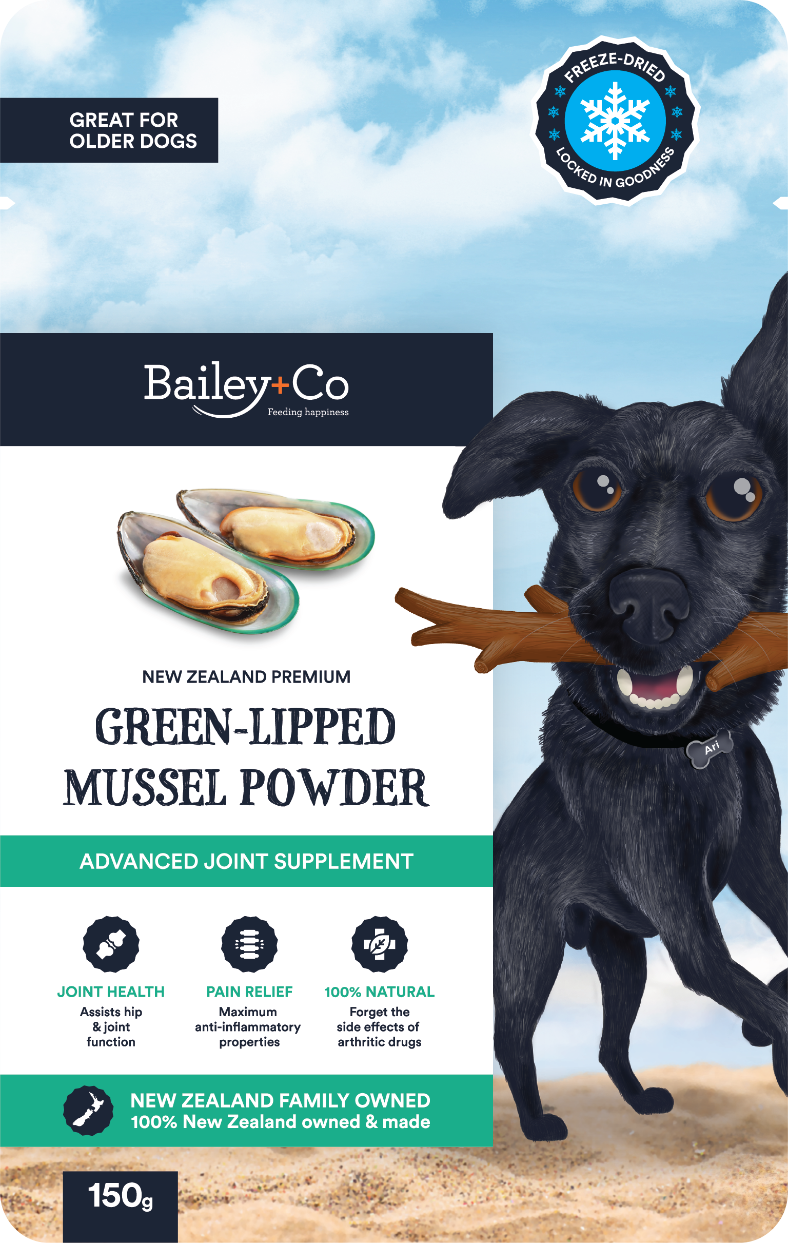 Green-Lipped-Mussel-Powder-150g-Front